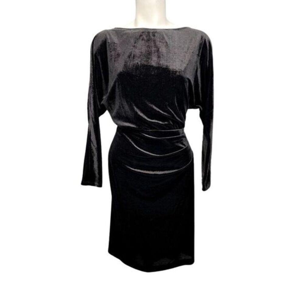 Ralph Lauren Black Dress Petite 8P Copper Glitter